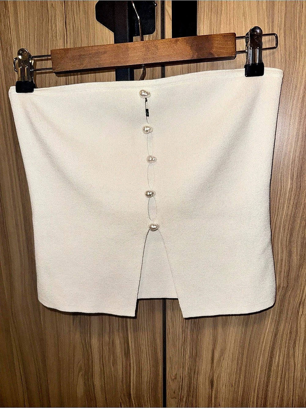wild fable Button Front Mini Skirt in White Size Small Like New